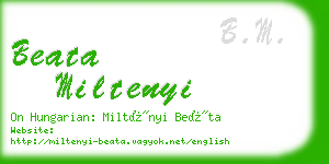 beata miltenyi business card